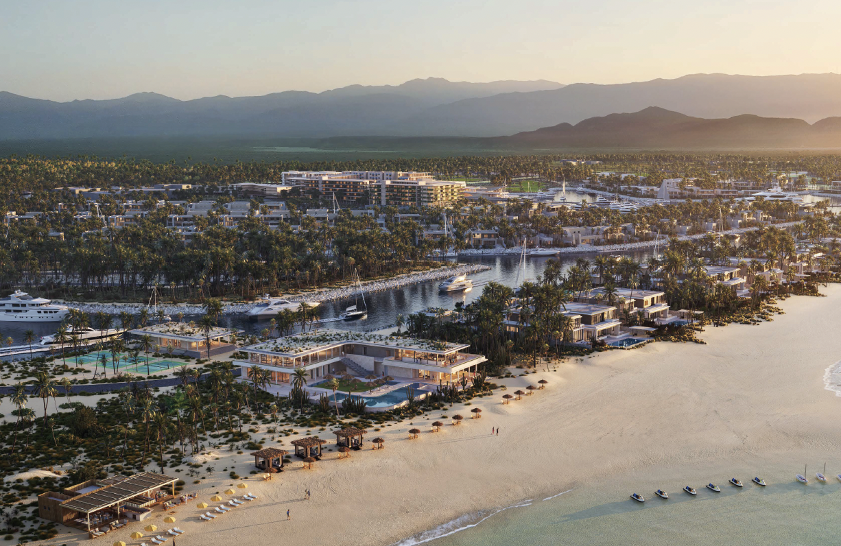 Aerial view of Costa Palmas Marina and residences